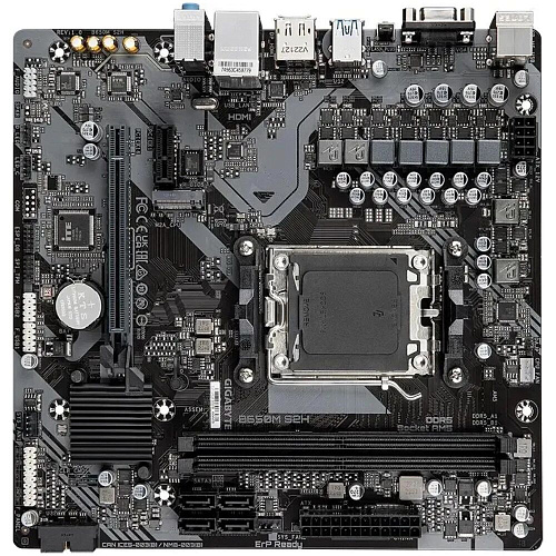 Материнская плата Gigabyte B650M S2H Socket-AM5 AMD B650 2xDDR5, 4xSATA3, RAID, 2xM.2, 1xPCI-E16x, 2xUSB3.2, D-Sub, DP, HDMI, 2.5Glan, mATX Ret