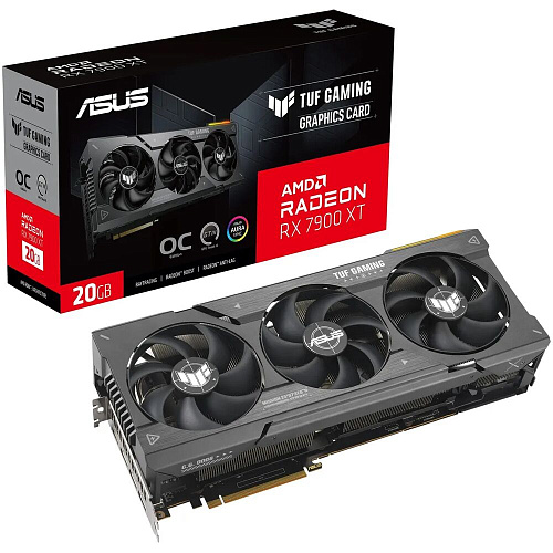 Видеокарта ASUS 20480Mb RX 7900 XT TUF Gaming OC Edition 20Gb (TUF-RX7900XT-O20G GAMING) 3xDP, 1xHDMI, Ret