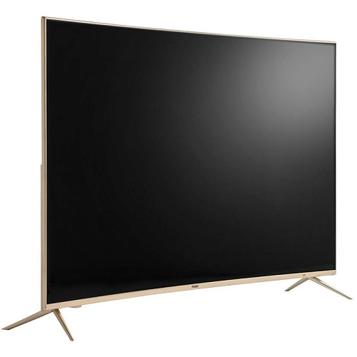 Телевизор 55" Haier LE55Q6500U (4K UHD 3840x2160, Smart TV, изогнутый экран) бежевый