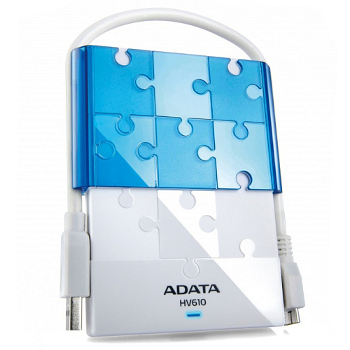 Внешний жесткий диск 2.5" 500Gb A-Data HV610 (AHV610-500GU3-CWHBL) USB3.0 5400rpm Белый