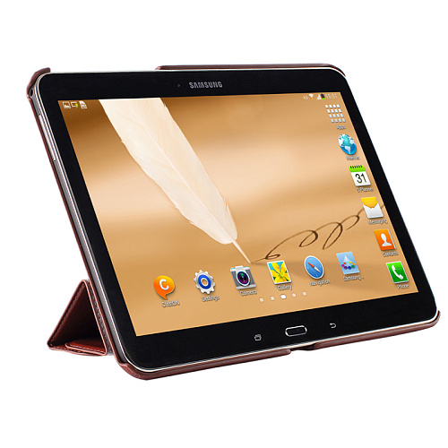 Чехол для Samsung Galaxy Tab 4 10.1 SM-T530\SM-T531 G-case Slim Premium, эко кожа, коричневый 