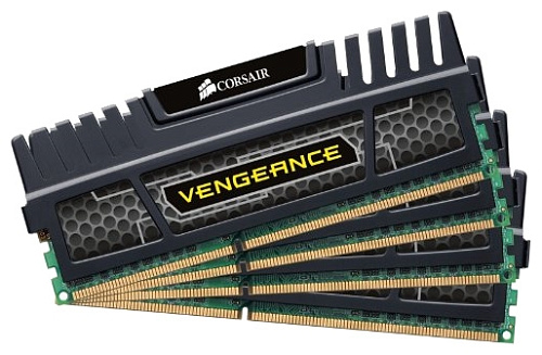 Модуль памяти DIMM 16Gb 4x4Gb KIT DDR3 PC15000 1866MHz Corsair Vengeance Heatspreader (CMZ16GX3M4X1866C9)