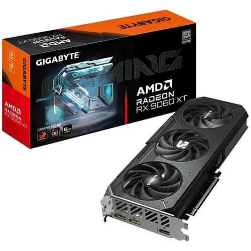 Видеокарта Gigabyte 8192Mb Radeon RX 9060 XT Gaming OC 8Gb (GV-R9060XTGAMING OC-8GD) 2xDP, 1xHDMI, Ret