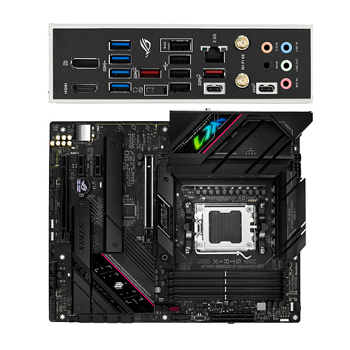 Материнская плата ASUS ROG Strix B650E-F Gaming WiFi B650 Socket AM5 4xDDR5, 4xSATA3, RAID, 3xM.2, 2xPCI-E16x, 6xUSB3.2, 2xUSB3.2 Type C, DP, HDMI, WiFi, 2.5Glan, ATX