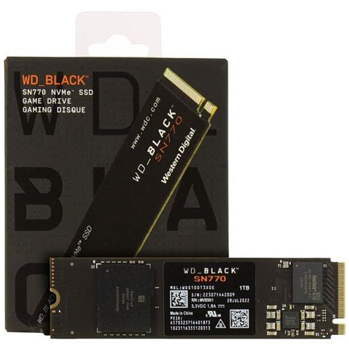 Внутренний SSD-накопитель 1000Gb Western Digital Black SN770 (WDS100T3X0E) M.2 2280 PCIe NVMe 4.0 x4