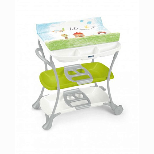 Пеленальный стол CAM Nuvola C610008 C222 Bebe amore mio с салатовой полкой