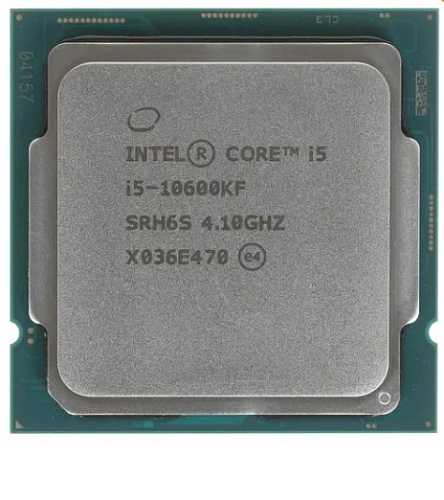 Процессор Intel Core i5-10600KF, 4.1ГГц, (Turbo 4.8ГГц), 6-ядерный, L3 12МБ, LGA1200, OEM