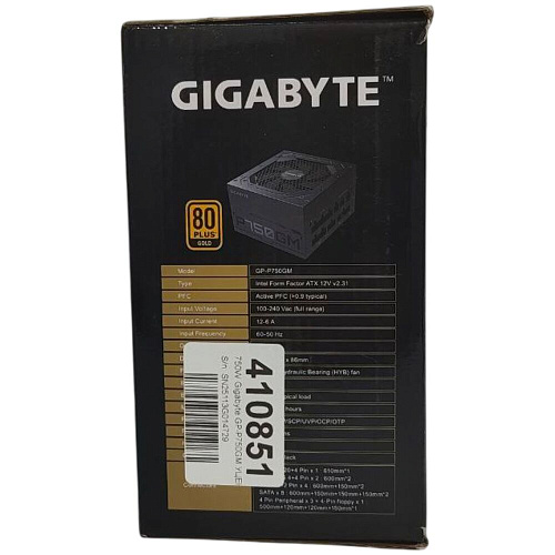 Блок питания 750W Gigabyte GP-P750GM УЦЕНКА
