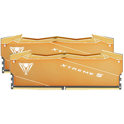 Модуль памяти DIMM 32Gb 2х16Gb DDR5 PC51200 6400MHz Patriot Memory Viper Xtreme 5 Aurum (VXA532G6432K)