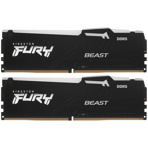 Модуль памяти DIMM 64Gb 2х32Gb DDR5 PC48000 6000MHz Kingston Fury Beast Black RGB EXPO (KF560C30BBEAK2-64)