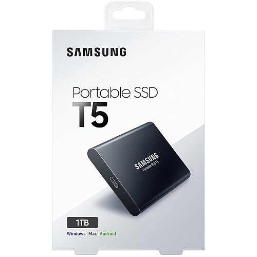 Внешний SSD-накопитель 1Tb Samsung T5 MU-PA1T0B/WW (SSD) USB 3.1 Type C Черный УЦЕНКА