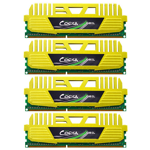 Модуль памяти DIMM 8Gb 4x2Gb KIT DDR3 PC14900 1866MHz Geil EVO Corsa (GOC38GB1866C10QC)