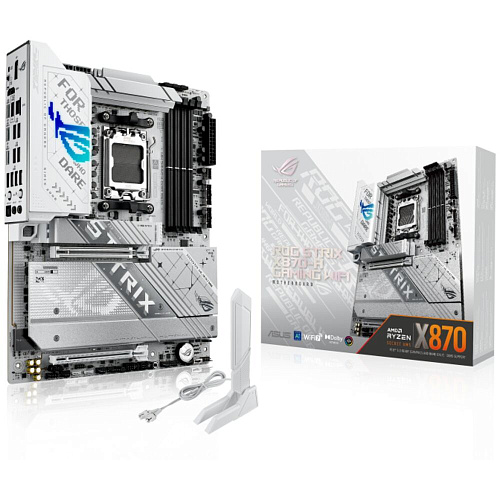 Материнская плата ASUS ROG Strix X870-A Gaming WiFi X870 Socket AM5 4xDDR5, 2xSATA3, RAID, 4xM.2, 2xPCI-E16x, 9xUSB3.2, 3xUSB3.2 Type C, DP, HDMI, WiFi, 2.5Glan, ATX