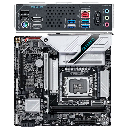 Материнская плата Gigabyte B860M Gaming WIFI6 B860 Soc-1851 4xDDR5, 4xSATA3, RAID, 2хM.2, 2xPCI-E16x, 3xUSB3.2, DP, HDMI, WiFi, 2.5Glan, mATX