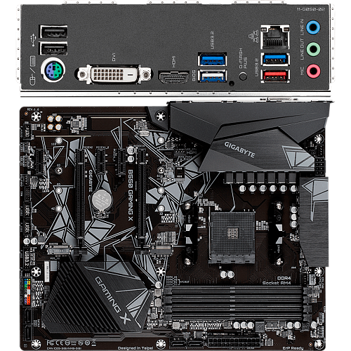 Материнская плата Gigabyte B550 Gaming X B550 Socket AM4 4xDDR4, 4xSATA3, RAID, 2xM.2, 2xPCI-E16x, 4xUSB3.2, DVI-D, HDMI, Glan, ATX УЦЕНКА