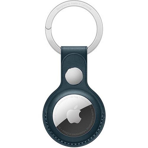 Брелок-подвеска для AirTag Leather Key Ring Baltic Blue