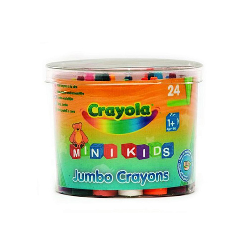 Восковые мелки Crayola для малышей в бочонке 24 шт
