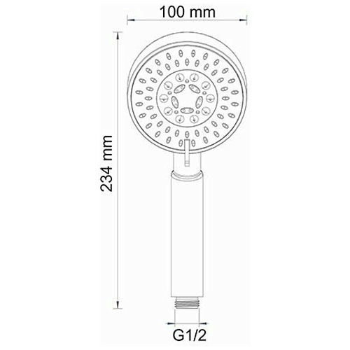 Ручной душ WasserKRAFT 5-режимов A036