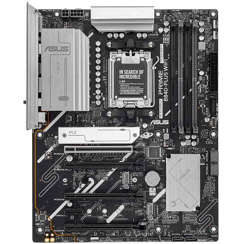 Материнская плата ASUS Prime B840-Plus WiFi B840 Socket AM5 4xDDR5, 4xSATA3, RAID, 3xM.2, 4xPCI-E16x, 3xUSB3.2, 1xUSB3.2 Type C, DP, HDMI, WiFi, 2.5Glan, ATX
