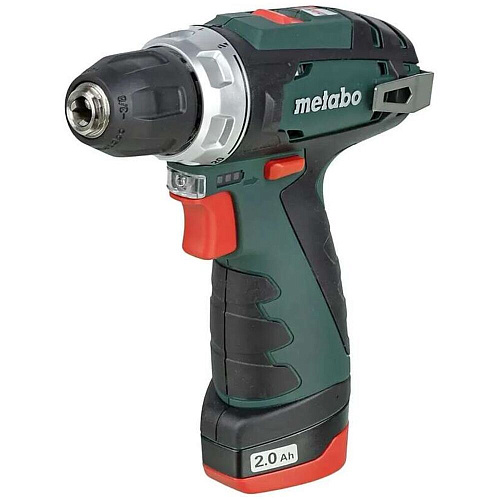 Аккумуляторная дрель-шуруповерт Metabo PowerMaxx BS 2020 Basic, 12 В, 2.0 А·ч х2, коробка 600984000 УЦЕНКА