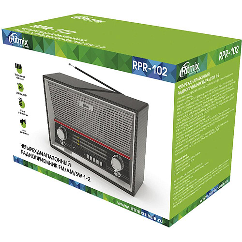 Радиоприемник Ritmix RPR-102 Black
