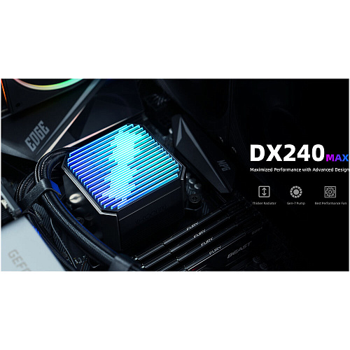 Система водяного охлаждения ID-Cooling DX240 Max ARGB Black 1150/1155/S1156/1151/1200/1700, AM4/AM5 УЦЕНКА