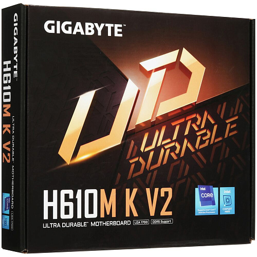 Материнская плата Gigabyte H610M K V2 H610 Socket-1700 2xDDR5, 2xSATA3, 1xM.2, 1xPCI-E16x, 2xUSB3.2, DP, HDMI, Glan, mATX