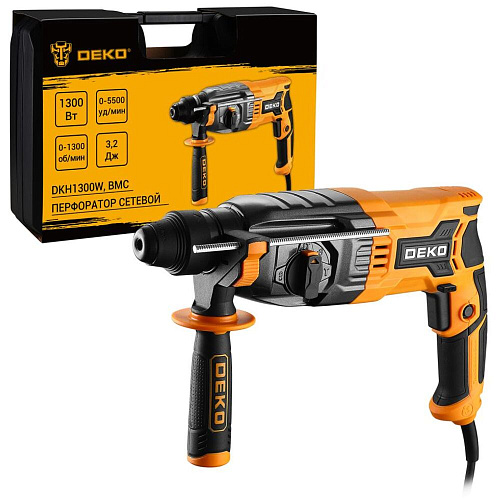 Перфоратор Deko DKH1300W в кейсе, 1300Вт 083-1062