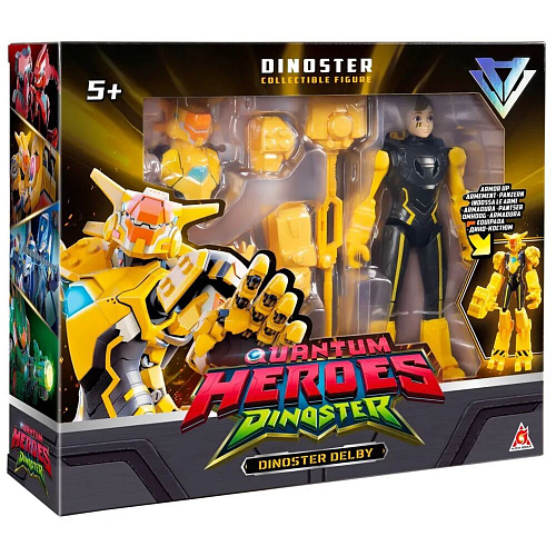 Dinoster Большая фигурка героя Диностер Делби в дино-костюме 20 см