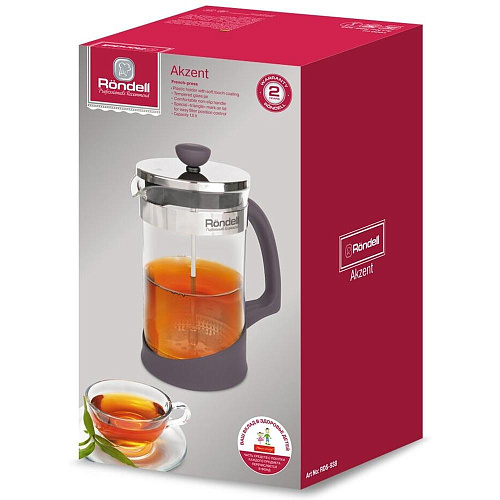 Френч-пресс Rondell Akzent RDS-938, 1 л.