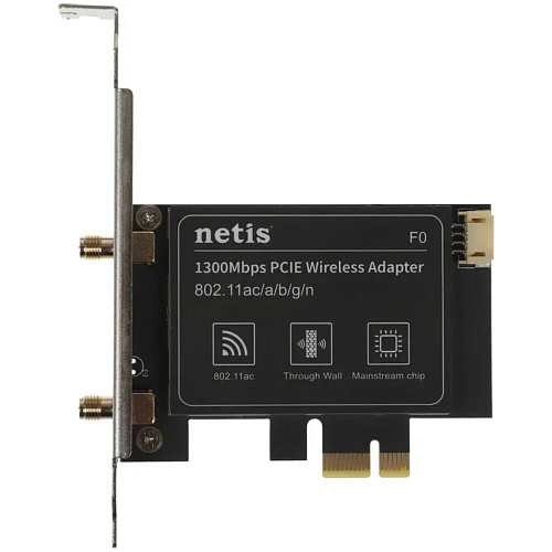 Сетевая карта Netis F0, 802.11ax, 1200Мбит/с, 2,4+5ГГц, PCI-E