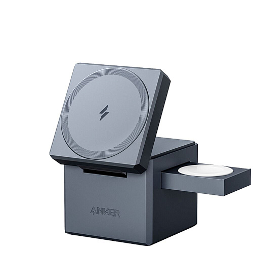 Беспроводная зарядная панель 3 в 1 Для IPhone, Apple Watch, Airpods Anker 3-IN-1 Cube MagSafe Y1811 15W Black