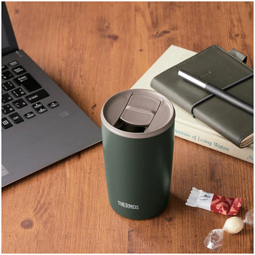 THERMOS Термокружка JDP-401 FG, хаки, 0,4 л.