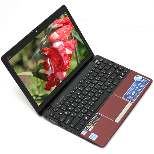 Нетбук Asus EEE PC 1215N Red Atom-D525/2Gb/500Gb/nVidia ION 2/12,1"HD/WiFi/BT/cam/5200mAh/Win7 HP