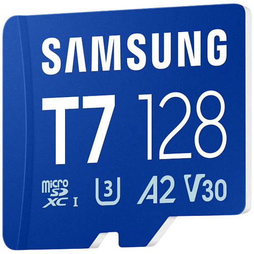 Карта памяти Micro SecureDigital 128Gb SDXC Samsung T7 class10 UHS-I U3 (MB-MB128T)