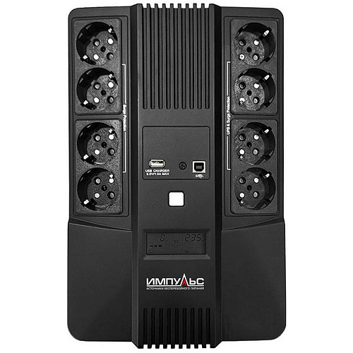 ИБП Импульс Мастер 600, 600ВА/360Вт, LED, USB, RJ11/RJ45, SCHUKOx8