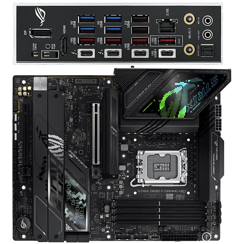 Материнская плата ASUS ROG Strix Z890-F Gaming WiFi Z890 Soc-1851 4xDDR5, 4xSATA3, RAID, 5хM.2, 2xPCI-E16x, 10xUSB3.2, 2xUSB3.2 Type C, DP, HDMI, WiFi, 2.5Glan, ATX