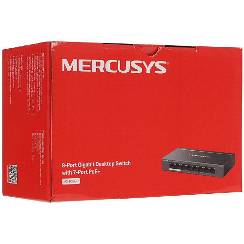 Коммутатор Mercusys MS108GP 8 ports 7 ports PoE+ 10/100/1000Mbps неуправляемый