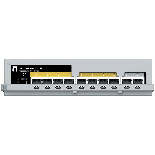 Коммутатор Netis ST110GHPDI-2G-130 (L2), 8x100Мбит/с, 2x1Гбит/с, 8PoE+130W неуправляемый