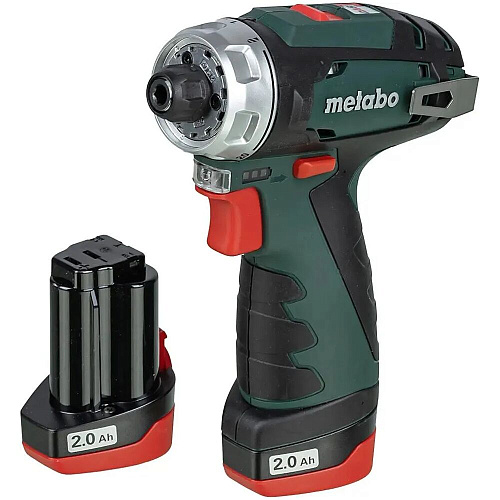 Аккумуляторная дрель-шуруповерт Metabo PowerMaxx BS 2020 Basic, 12 В, 2.0 А·ч х2, коробка 600984000