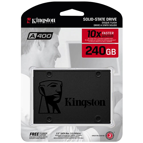 Внутренний SSD-накопитель 240Gb Kingston SA400S37/240G SATA3 2.5" A400 УЦЕНКА