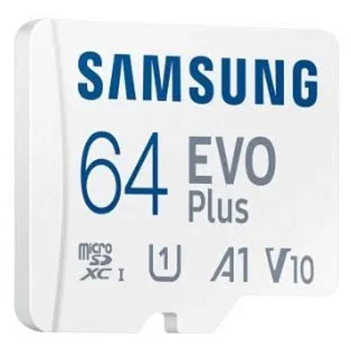 Карта памяти Micro SecureDigital 64Gb SDXC Samsung Evo Plus class10 UHS-I U3 (MB-MC64SA)