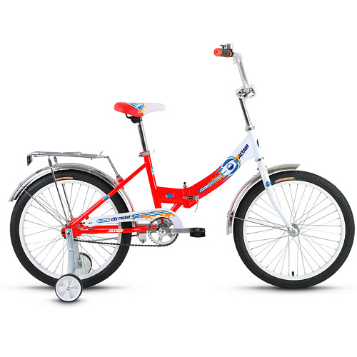 Двухколесный велосипед ALTAIR CITY BOY 20 compact (20" 1 ск. скл.) белый/красный