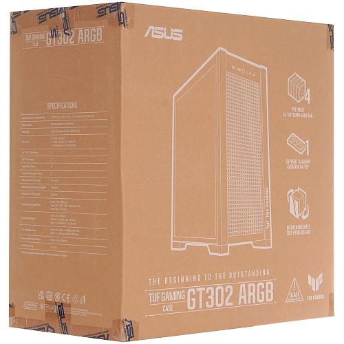 Корпус ATX Miditower ASUS TUF Gaming GT302 TG ARGB White
