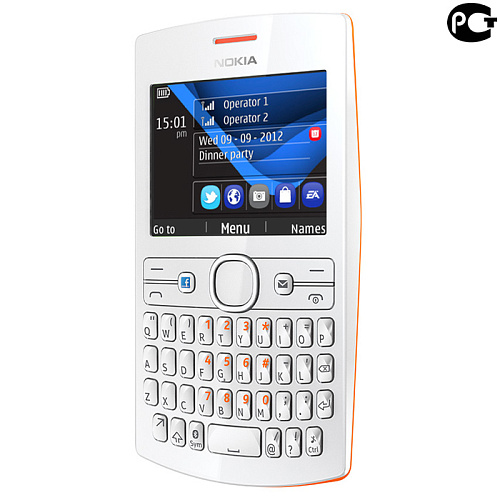 Мобильный телефон Nokia Asha 205 Dual Sim Orange/White