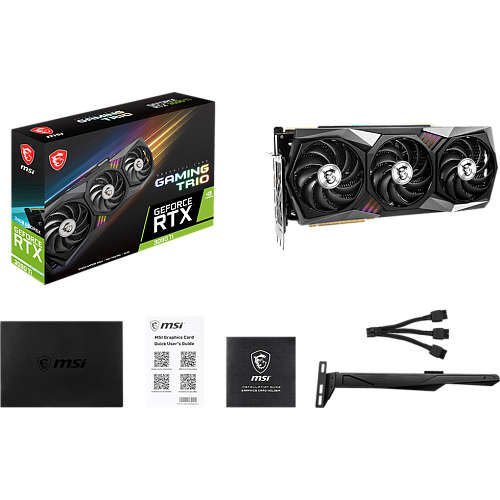 Видеокарта MSI GeForce RTX 3090 Ti 24576Mb, Gaming Trio (RTX 3090 Ti Gaming Trio 24G) 1xHDMI, 3xDP, Ret