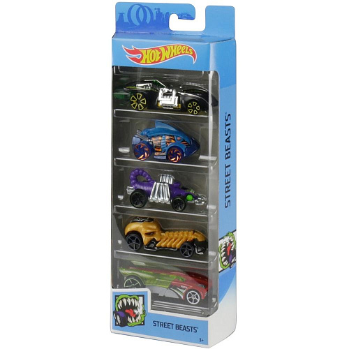 Mattel Hot Wheels 1806/GHP57 Подарочный набор из 5 машинок (Streat Beasts)