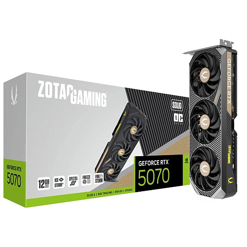 Видеокарта Zotac GeForce RTX 5070 12288Mb, Twin Edge OC 12 Gb (ZT-B50700J-10P) 1xHDMI, 3xDP, Ret