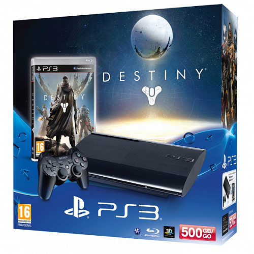 Игровая приставка Sony PS3 Super Slim 500 Gb + игра Destiny