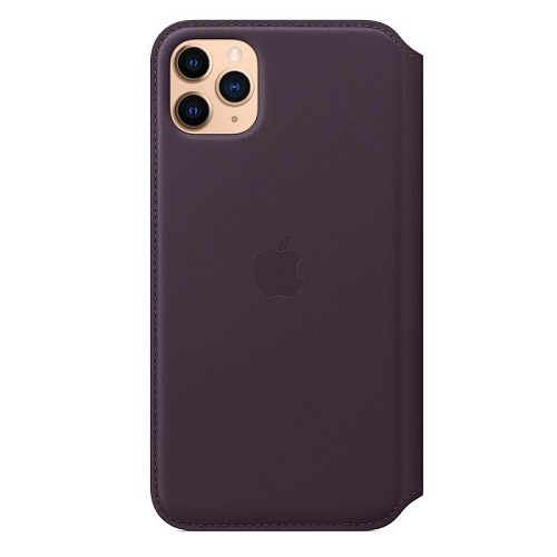 Чехол для Apple iPhone 11 Pro Max Leather Folio Aubergine